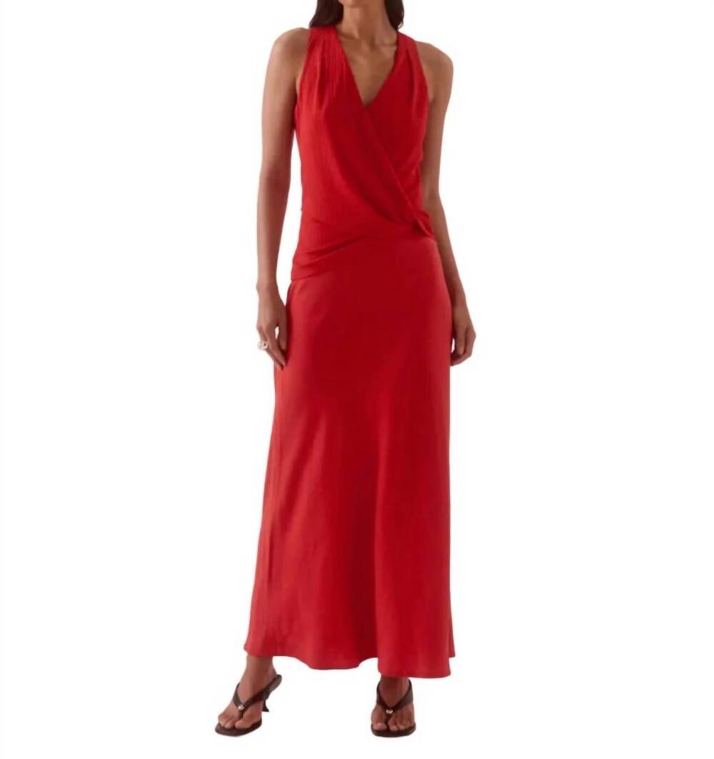 NEW SOVERE lorelee sleeveless dress in cherry